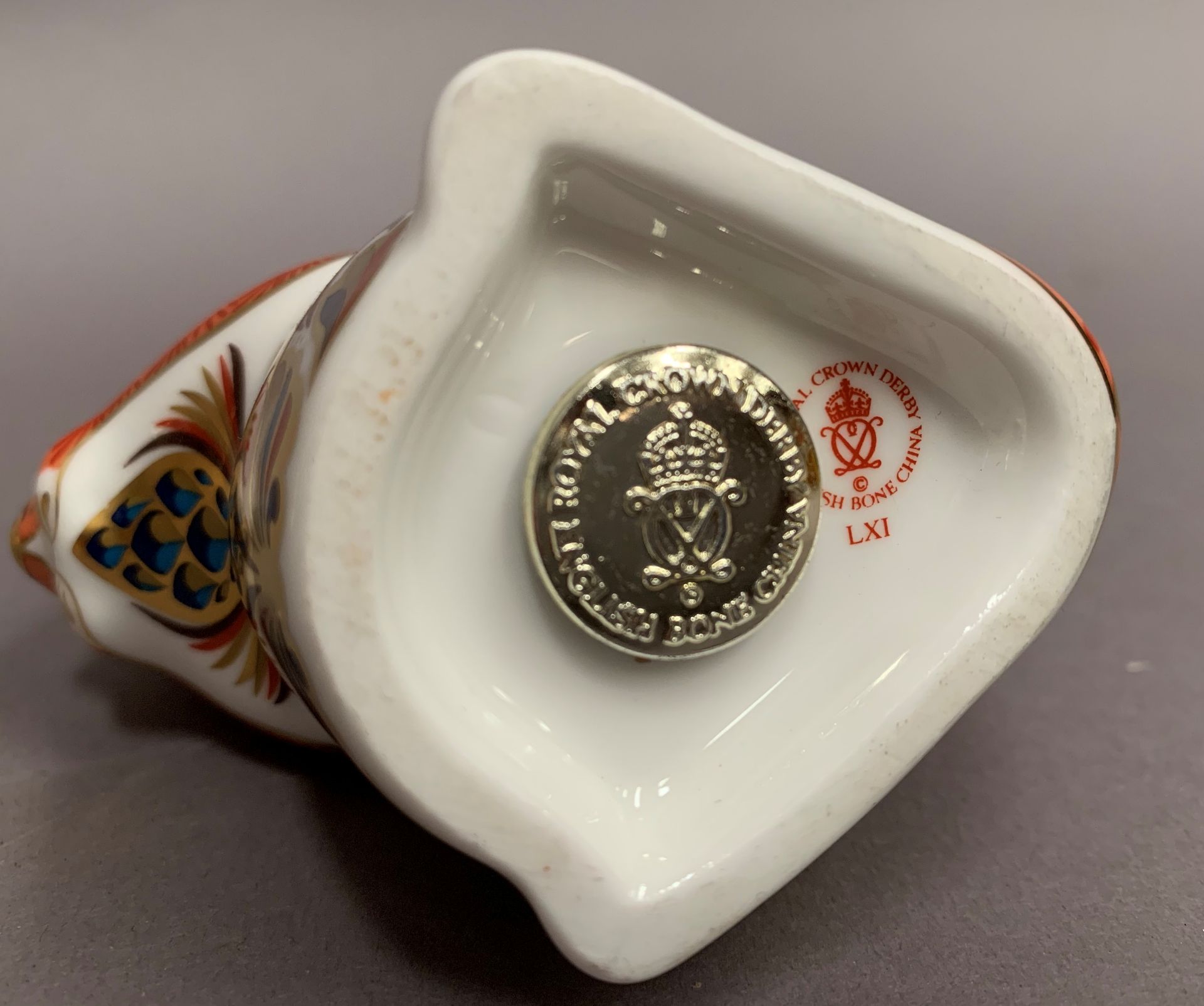 Royal Crown Derby paperweight modelled as a squirrel, LXI, - Image 3 of 3