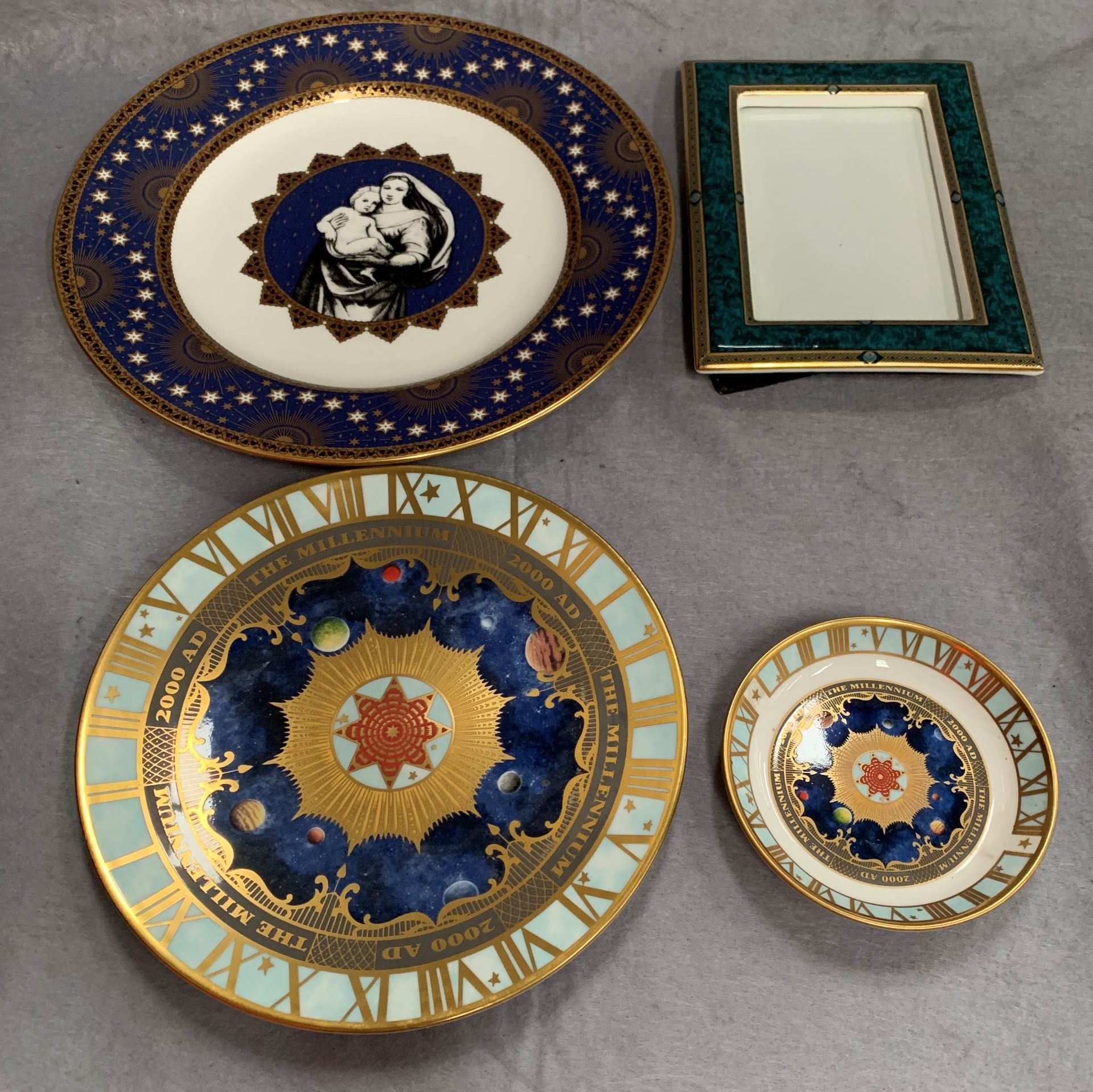 4 x items - Royal Worcester plate and trinket dish to celebrate the millennium, - Image 2 of 3