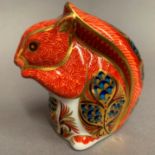 Royal Crown Derby paperweight modelled as a squirrel, LXI,