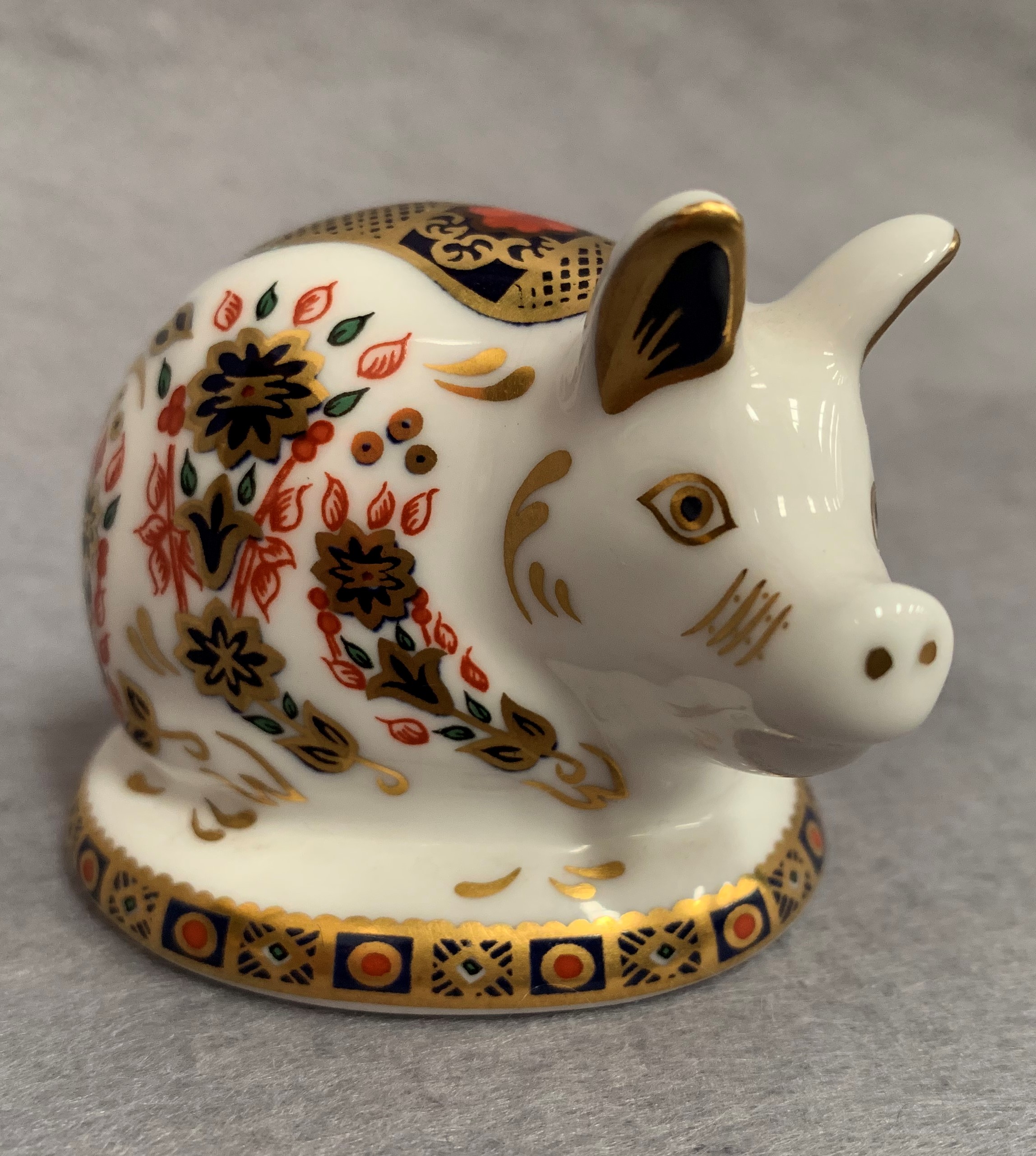 Royal Crown Derby paperweight modelled as a pig, LVIII, - Image 2 of 3