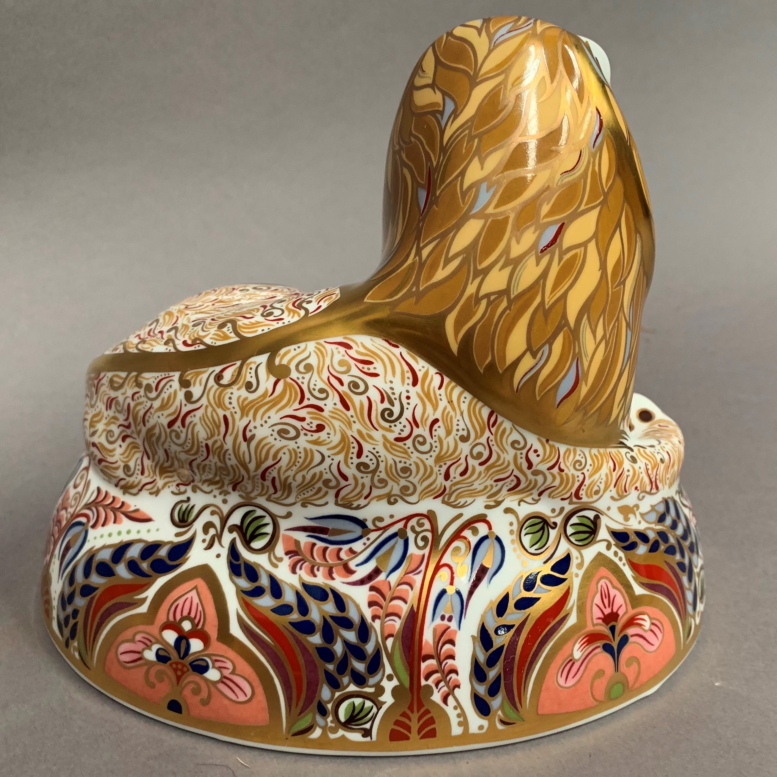 Royal Crown Derby paperweight modelled as a lion, LX, - Image 2 of 3