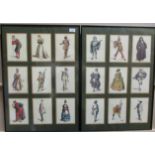 Two framed montages 'characters from operas' each 68 x 50cm