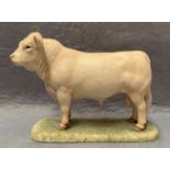 A Border Fine Arts model of a bull,