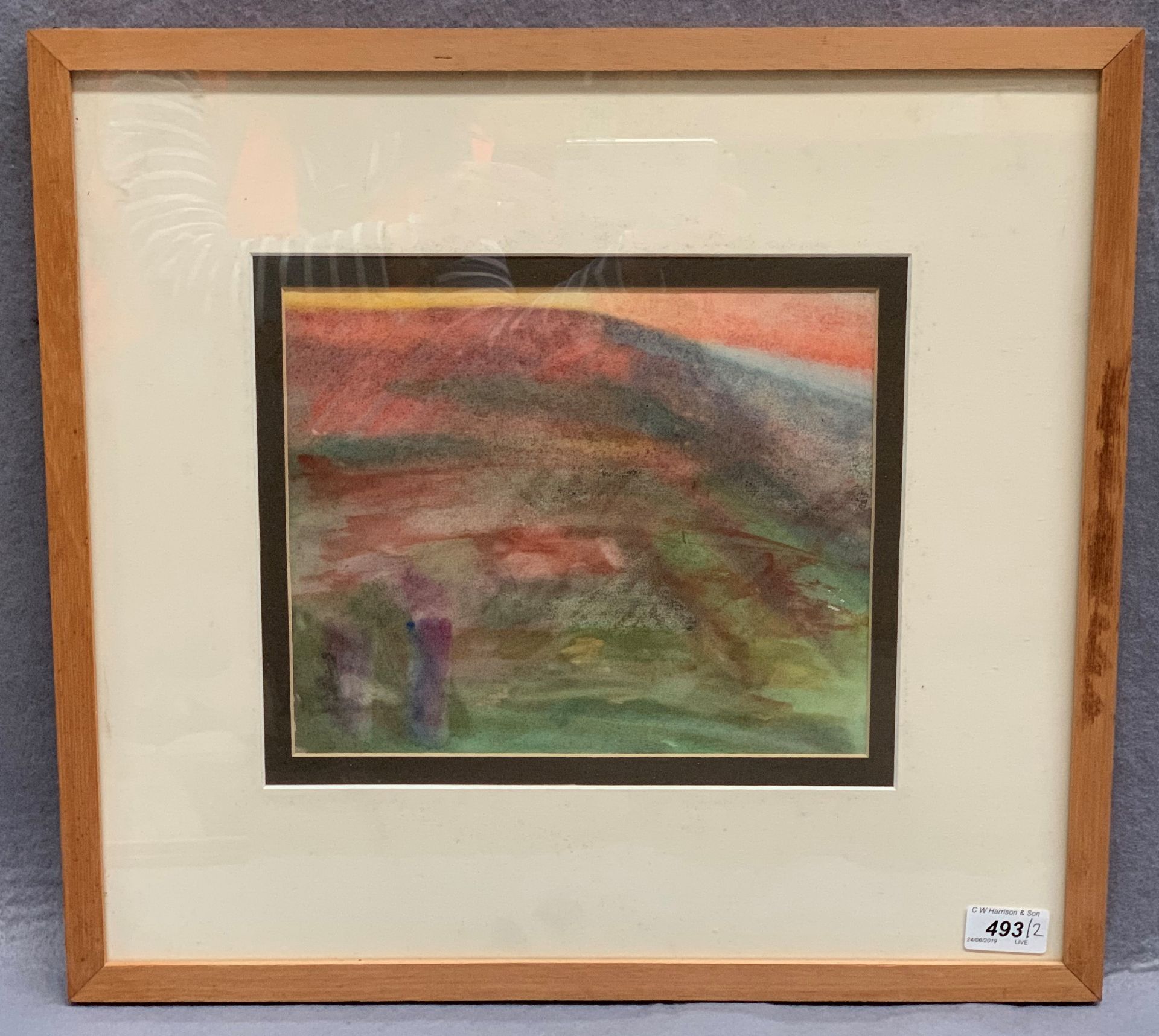 Peter Smailes two framed watercolours 'At Brimham Rocks towards York' 25 x 34cm signed in pencil