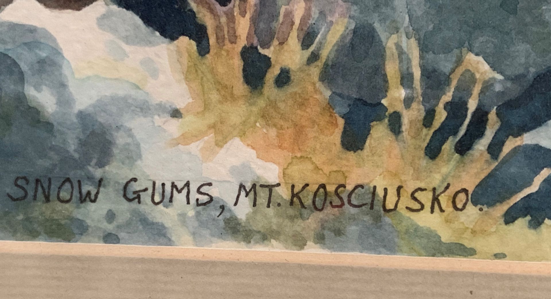 Tim Baylis watercolour 'Snow Guns, Mt Kosciusko' 23 x 32cm signed by the artist, - Image 3 of 5