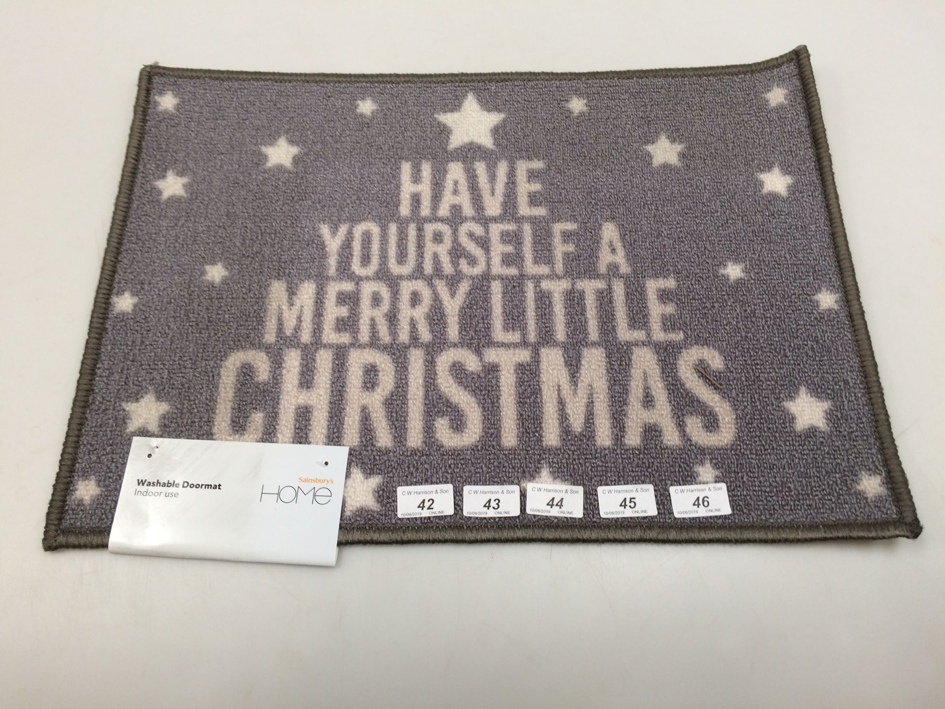 10 x Sainsburys Christmas theme washable indoor door mats 40 x 57cm
