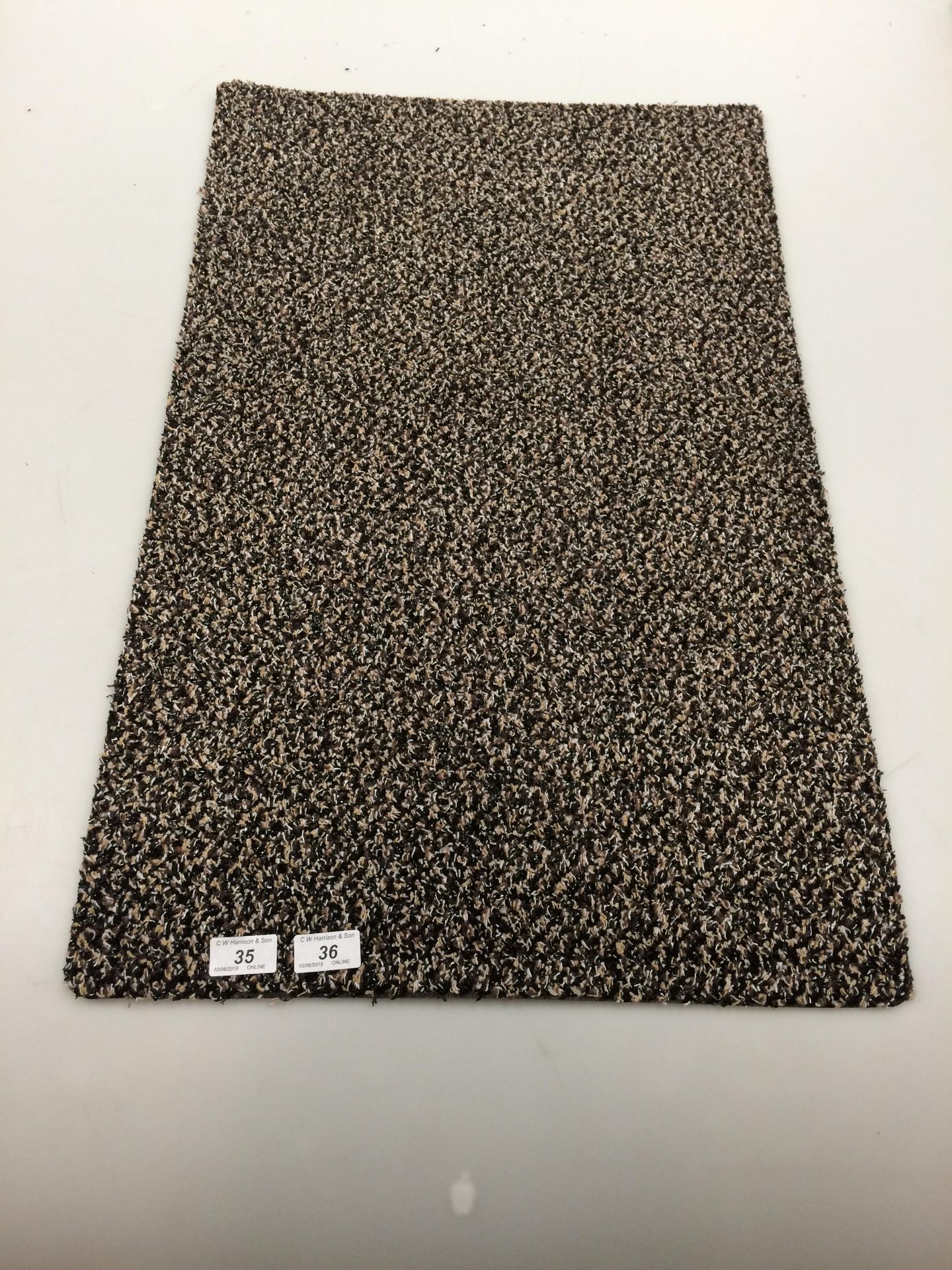10 x brown patterned door mats with anti-slip rubber each 50 x 80cm