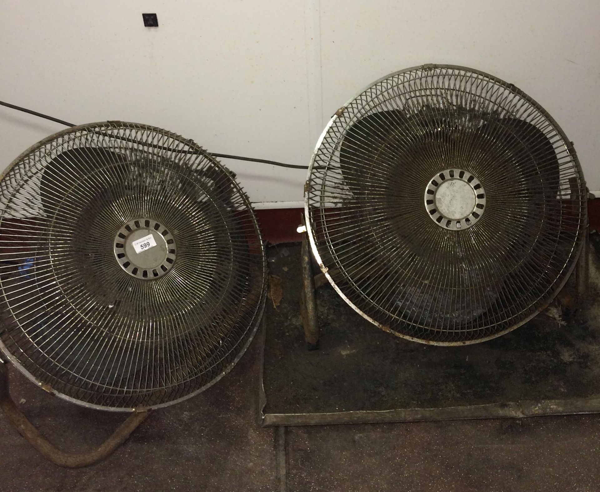 2 x 240v industrial fans - as seen - this lot is to be viewed and collected from the Bradford (BD5