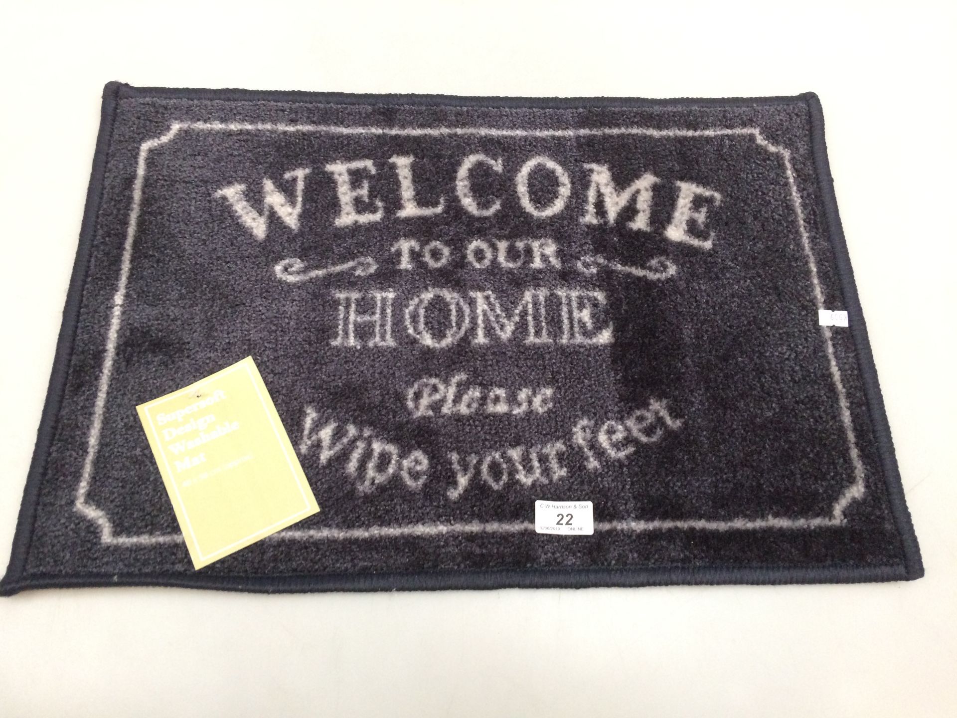 10 x 'Welcome to your Home' supersoft design washable door mats each 40 x 58cm