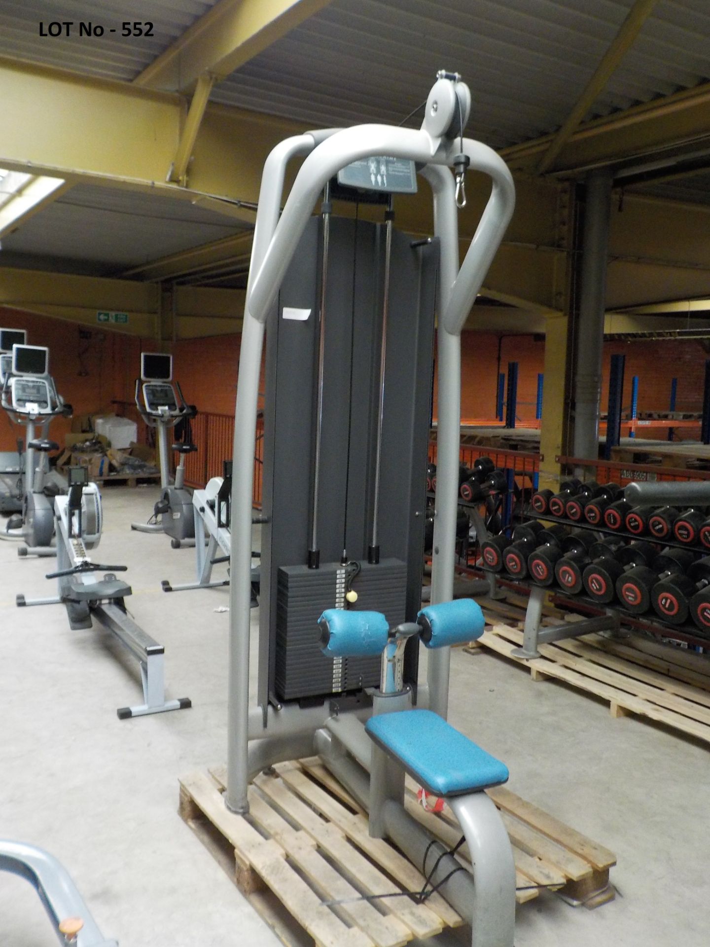TECHNO GYM- SC LAT pulldown selectorised machine - serial number M91230-ALYK 050000082 *PLEASE NOTE