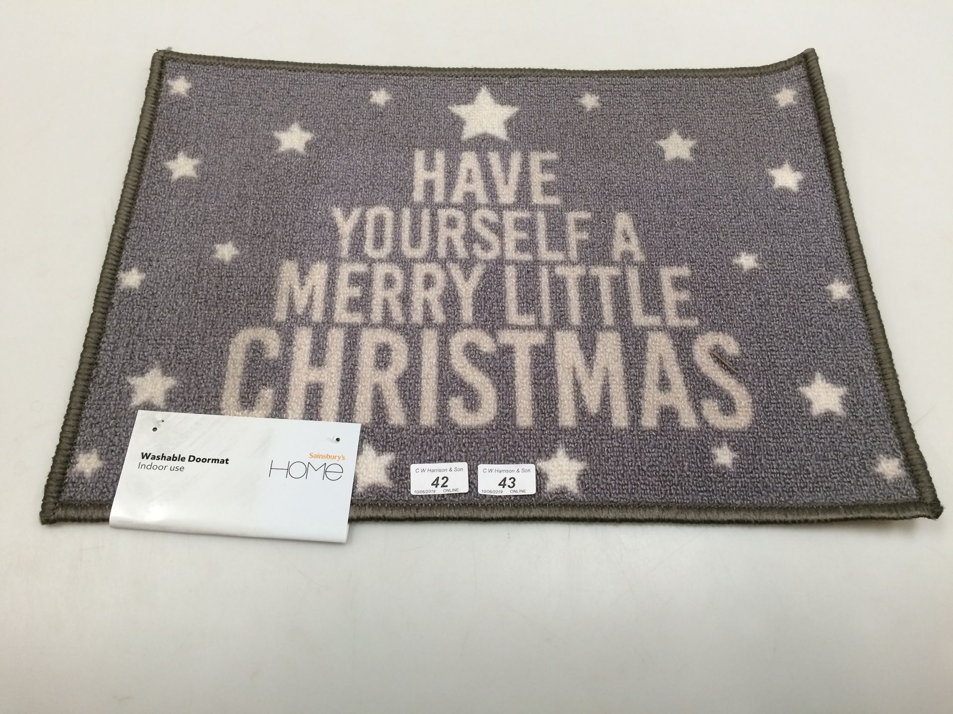 10 x Sainsburys Christmas theme washable indoor door mats 40 x 57cm