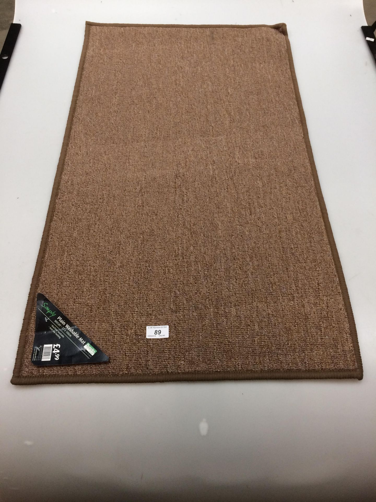 10 x Simply Plain washable door mats in biscuit size 57 x 100cm