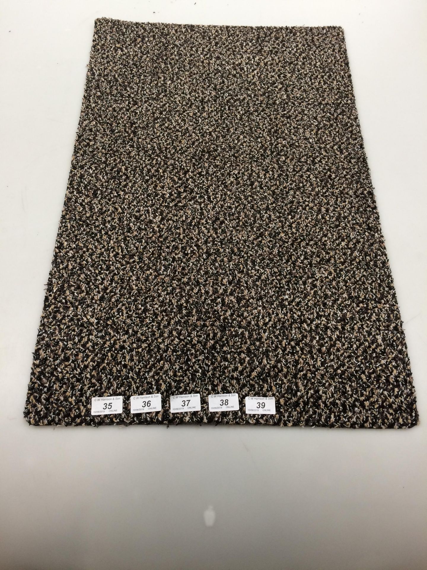 10 x brown patterned door mats with anti-slip rubber each 50 x 80cm