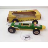 A Triang Toys Ltd Mini Hi-Way racing car 'Silverstone' - one decal loose but on seat of car - boxed