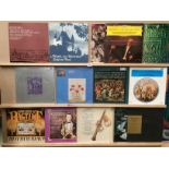 50 x assorted 12" vinyl records - mainly classical - Beethoven Symphony, Dance of the Renaissance,