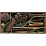 A fine Adams 54 bore 5 shot double action percussion revolver,