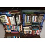 Contents to four boxes hard and paperback novels, historical and other books - P.D.