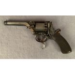 A good Adams 5 shot 80 bore double action percussion revolver,