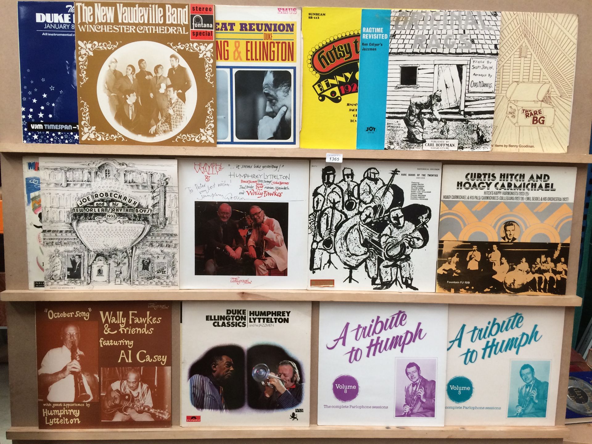 50 x assorted 12" vinyl records - mainly jazz - signed copy of Humphrey Lyttleton,