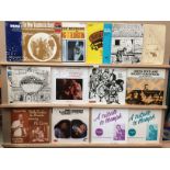 50 x assorted 12" vinyl records - mainly jazz - signed copy of Humphrey Lyttleton,