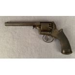 A Francotte made Adams patent 5 shot 54 bore double action percussion revolver,