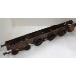 A scale model railway steam engine chassis