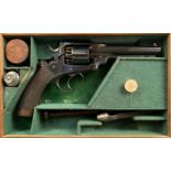 A good Deane Harding 5 shot 120 bore double action percussion revolver, serial no 6472,