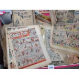Contents to tray - a quantity of assorted comics and magazines Victory magazine,