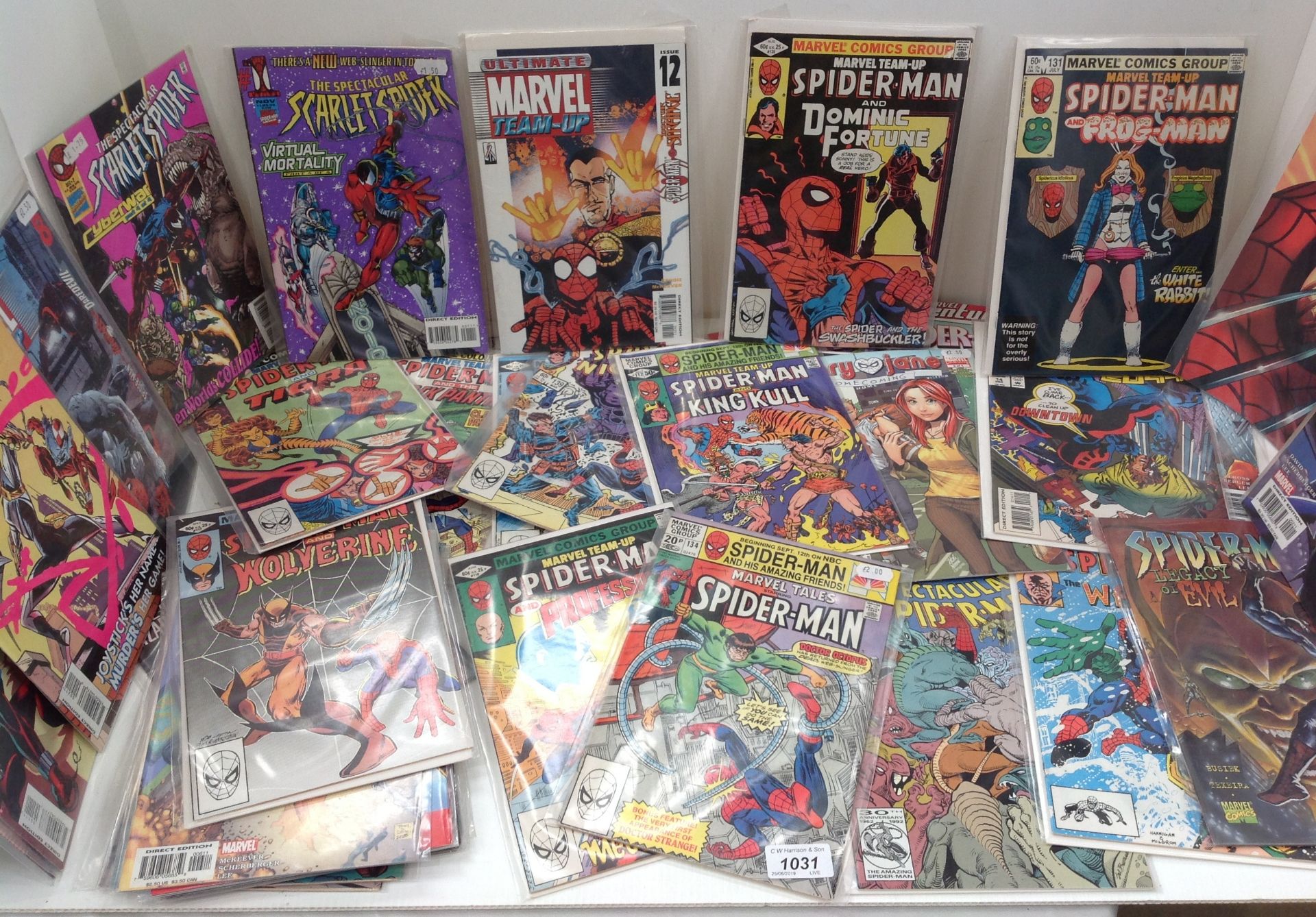 Forty mainly Marvel Comic Group and others mainly Spider-Man comic books - Spider-Man and Gargoyle,