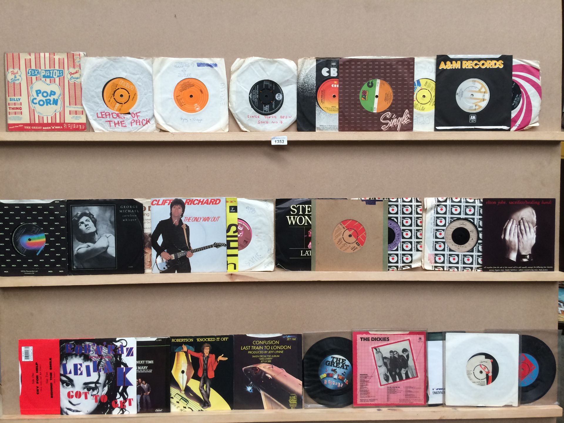 45 x assorted 7" vinyl records - Cliff Richard, Sex Pistols 'Popcorn', - Image 2 of 2