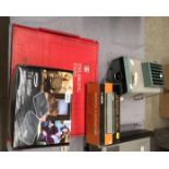 Four items - Meyer Ultrasonic alarm, Zennox TV sender,