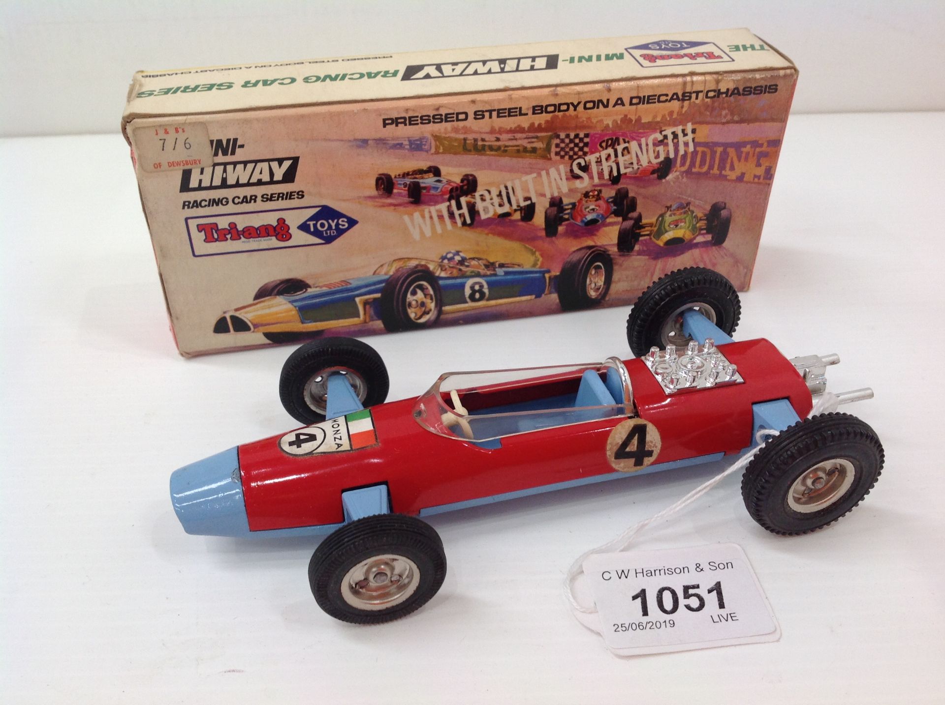 A Triang Toys Ltd Mini Hi-Way racing car 'Monza' - boxed