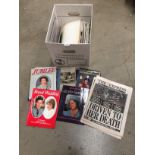 Contents to box - books on the Royal silver wedding, magazines and papers on the Royal family,