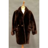 Ladies three-quarter beaver jacket