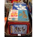 Contents to tray - quantity of assorted boxed games - Monopoly (Yorkshire Edition), Mastermind,