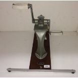 A Carters (J2A) Ltd exercise pedal unit on wooden base