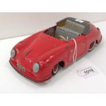 A Distler Electromatic 7500 Porche German model tin plate car - play worn - missing windscreen