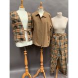 Three items of ladies Burberry clothing - gilet,