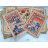 Contents to box - a quantity of Adventure comics mainly 1940s but includes two 1930s editions