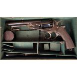 A good 5 shot 80 bore George Daw double action percussion revolver,