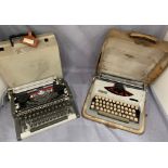A Royal Lite manual typewriter in case and one other (2)
