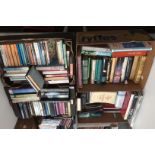 Contents to four boxes - hard and paperback novels including Folio books 'The Silk Road',