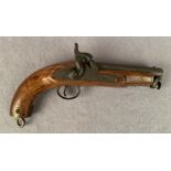 A 56" Sea Service percussion belt pistol, full stock, lock marked, crowned 'VR' and Tower 1855,