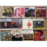 58 x assorted 12" vinyl records - mainly classical - Chopin Nocturnes, Wagner, Romantic Russia,