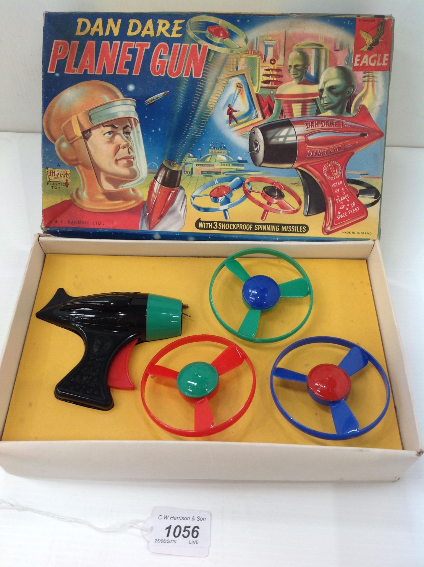 A Merit plastic toy Dan Dare planet gun (boxed)