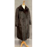 Ladies dark brown full length coat