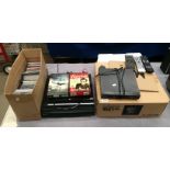Sony PSLX56 stereo turntable, Blaupunkt DVD player and a quantity of assorted music CDs, DVDs,