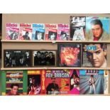 17 x items - 5 x The Beatles Appreciation Society magazines, framed mirrored photo of The Beatles,