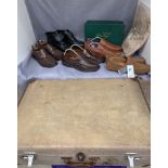 Contents to suitcase - men's shoes by Samuel Windsor, Clifford James, etc (all size 8.
