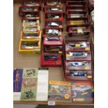 Contents to tray - 26 x boxed die cast model vehicles - mainly Matchbox models of Yesteryear,